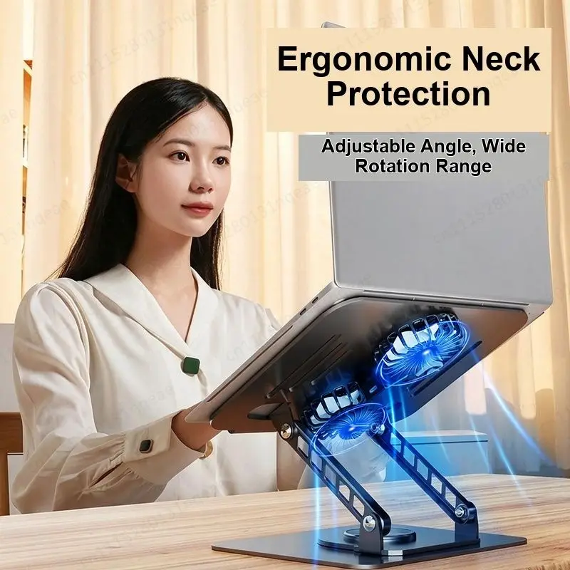 Notebook Holder All-metal Folding Lifting Cooling Fan Multifunctional Tablet PC Bracket