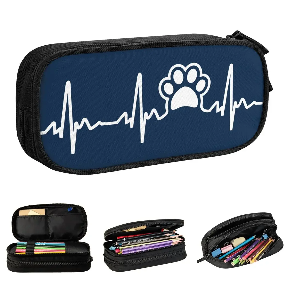 

Paw Lifeline Pencil Cases Fashion Terrier Dog Lover Pen Holder Bag Kids Large Storage Students School Gift Pencil Box