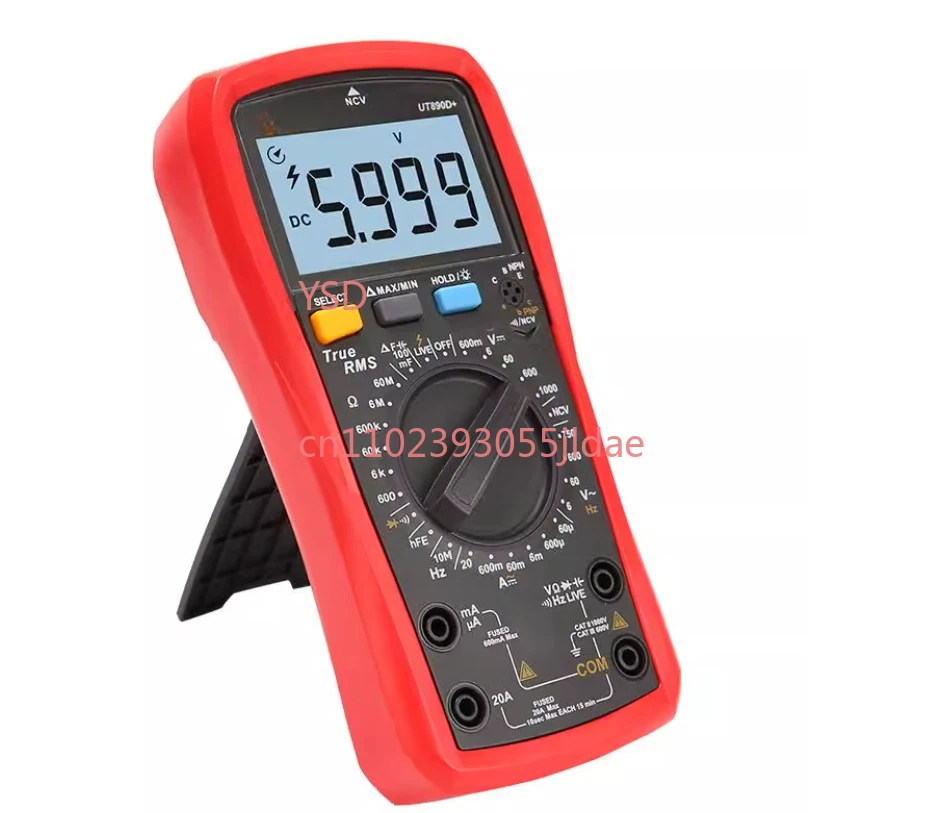 UT890D+ True RMS Digital Multimeter (with NCV Detection, Measures Capacitance/Frequency)