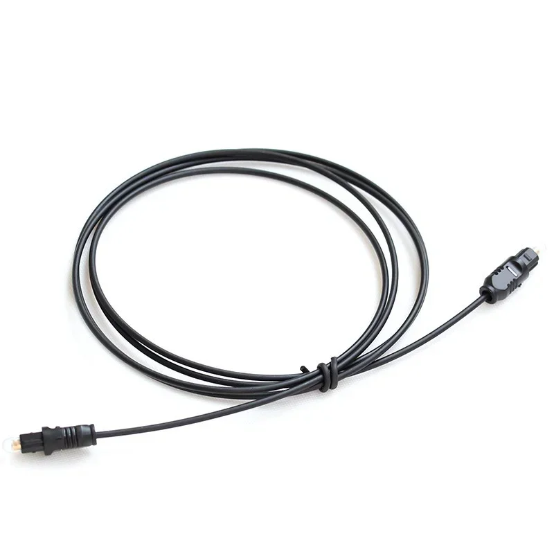 Cable de audio digital de 1m, 2m, 3m para DVD, DVT, MD, cable Toslink de fibra óptica, línea SPDIF negra