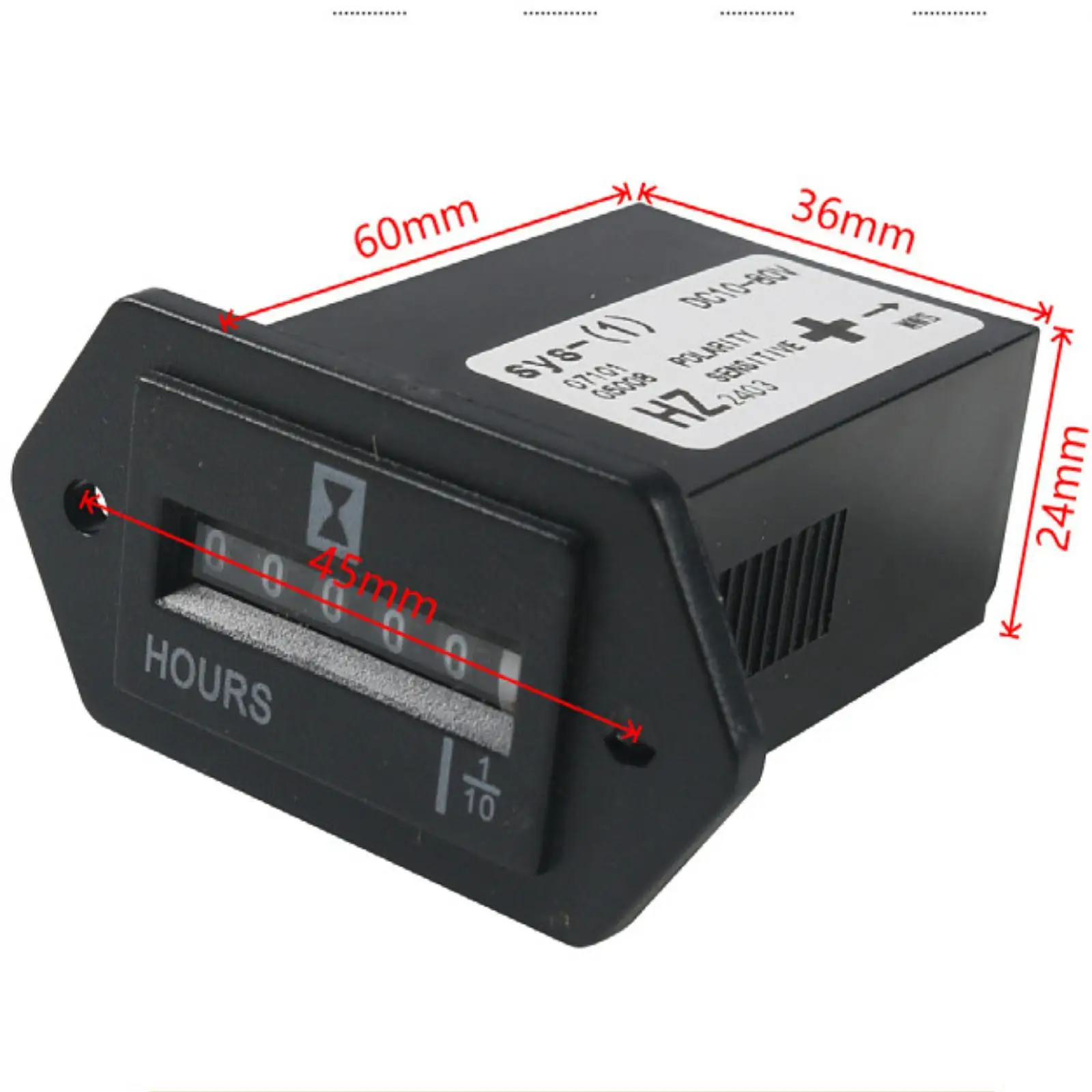 الميكانيكية ساعة متر قياس الموقت الصناعي لجرارات الحديقة قارب السيارات #6