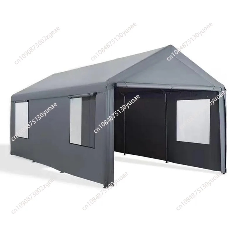 

Carport Canopy 6x3M Heavy with Removable Sidewalls & Doors Portable Car Port Garage Shelter for Boat & Party