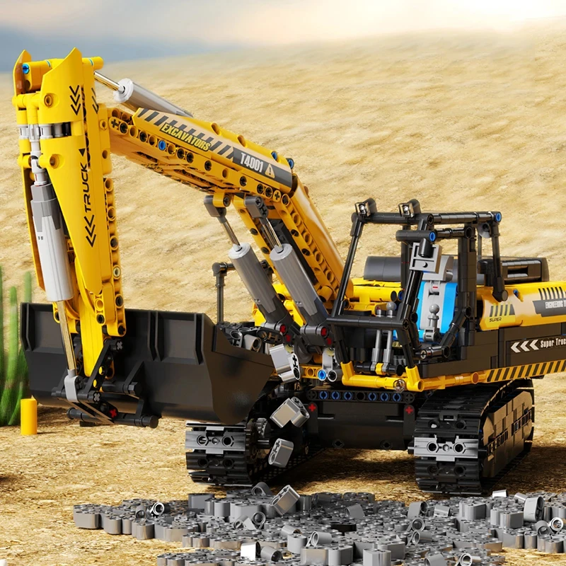 RC Engineering Vehicle Building Blocks Bulldozer Earthmoving Vehicle City Engineering Car Model Technology Bricks Kids Toys Gift