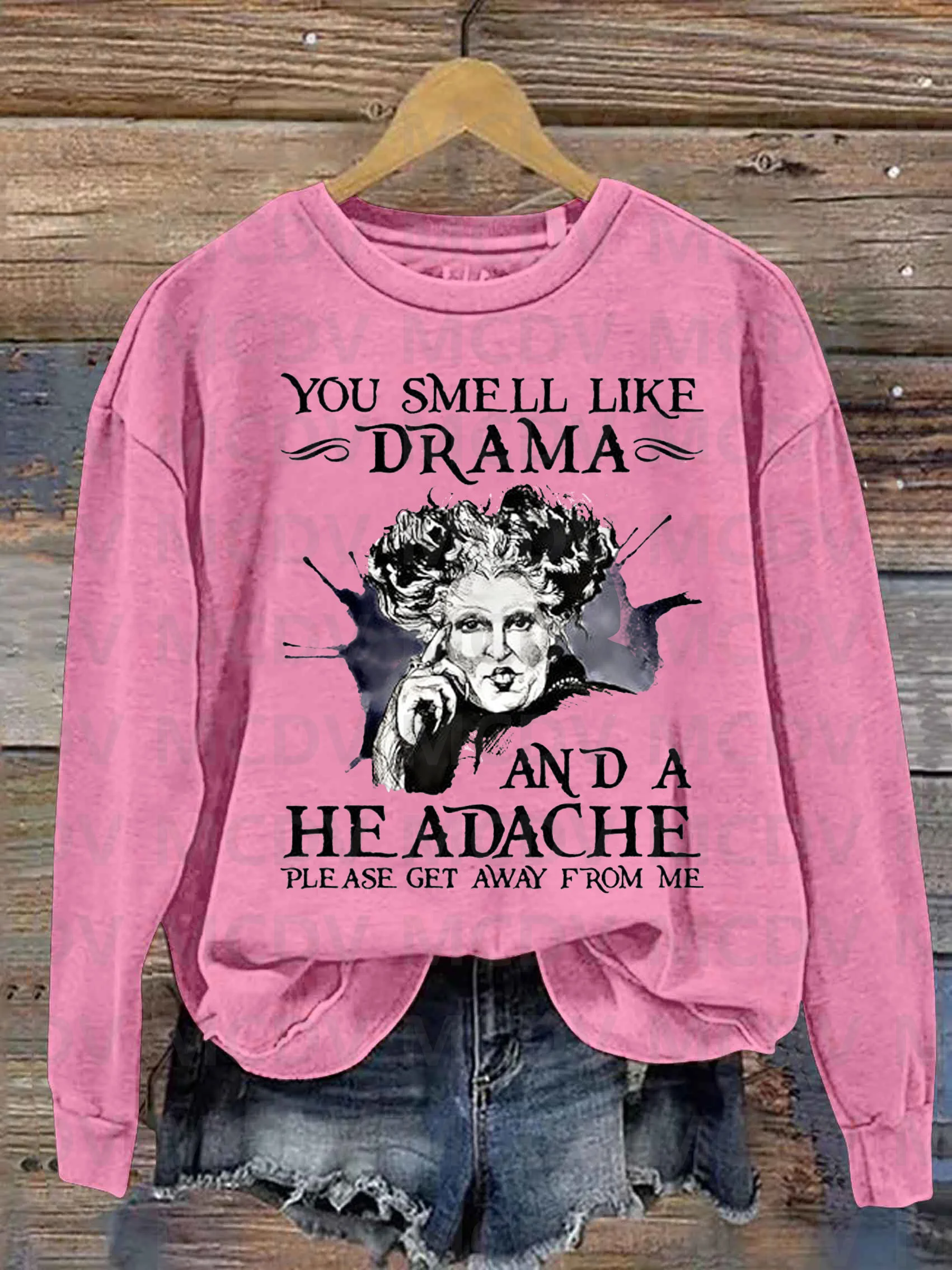 Women's Halloween Witch I'll Get You My Pretty And Your Little Dog Too Causal Sweatshirt