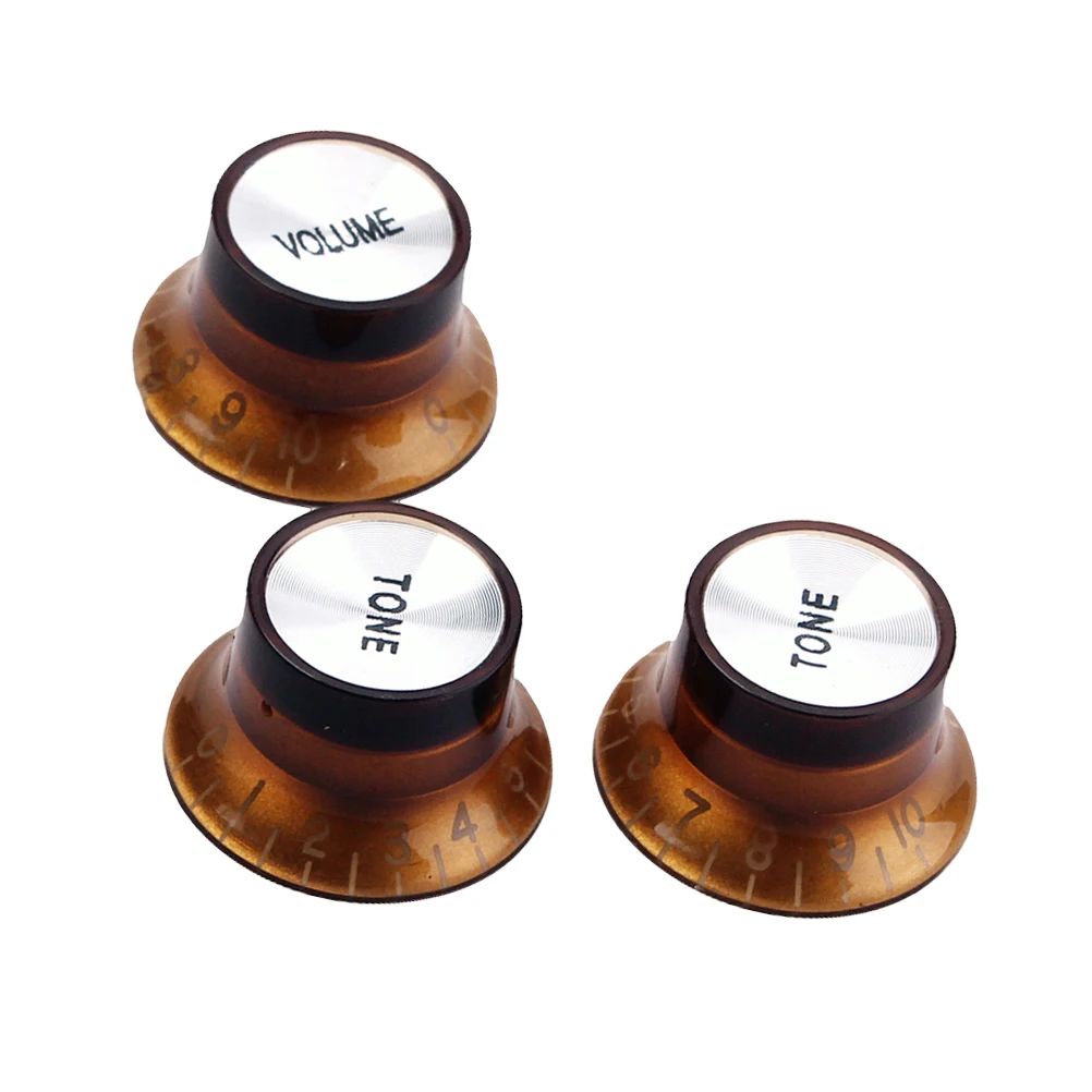 

3 Pcs Guitar Knob Electric Tuning Parts Control Knobs for Volume Tone Cap Pointy