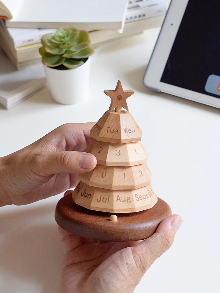 mountain-villa-select-christmas-tree-table-calendar-creative-wood-decorative-items-perpetual-calendar-christmas-gifts