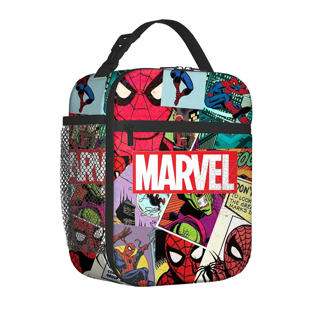 Marvel Spider Man Torba na lunch dla dzieci Izolowana przenośna lodówka termiczna Spider-Man Pudełko na drugie śniadanie Piknik szkolny Torby na