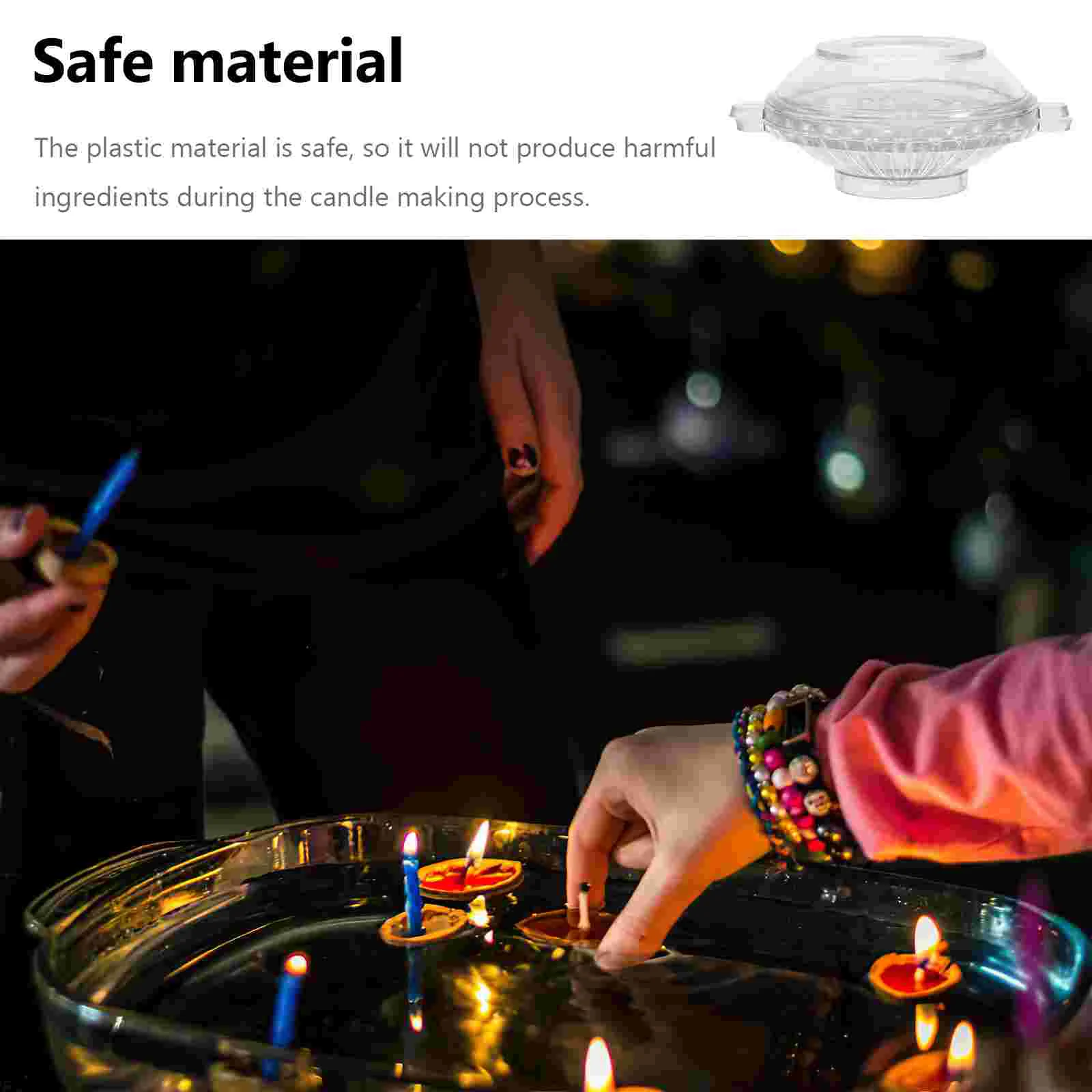 Plastic Floating Molds 70x35mm Strip Pattern Wedding Party Home Decor Reusable Safe Easy Demould Scented Crafting