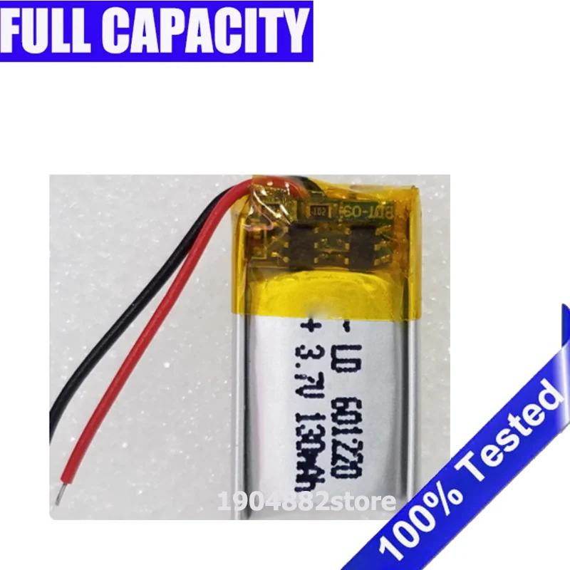 3PCS 10 PCS New 601220 3.7V 90mAh Battery For Headset video pan watch Mp3 Bluetooth Headphone Recorder Pen Replacement