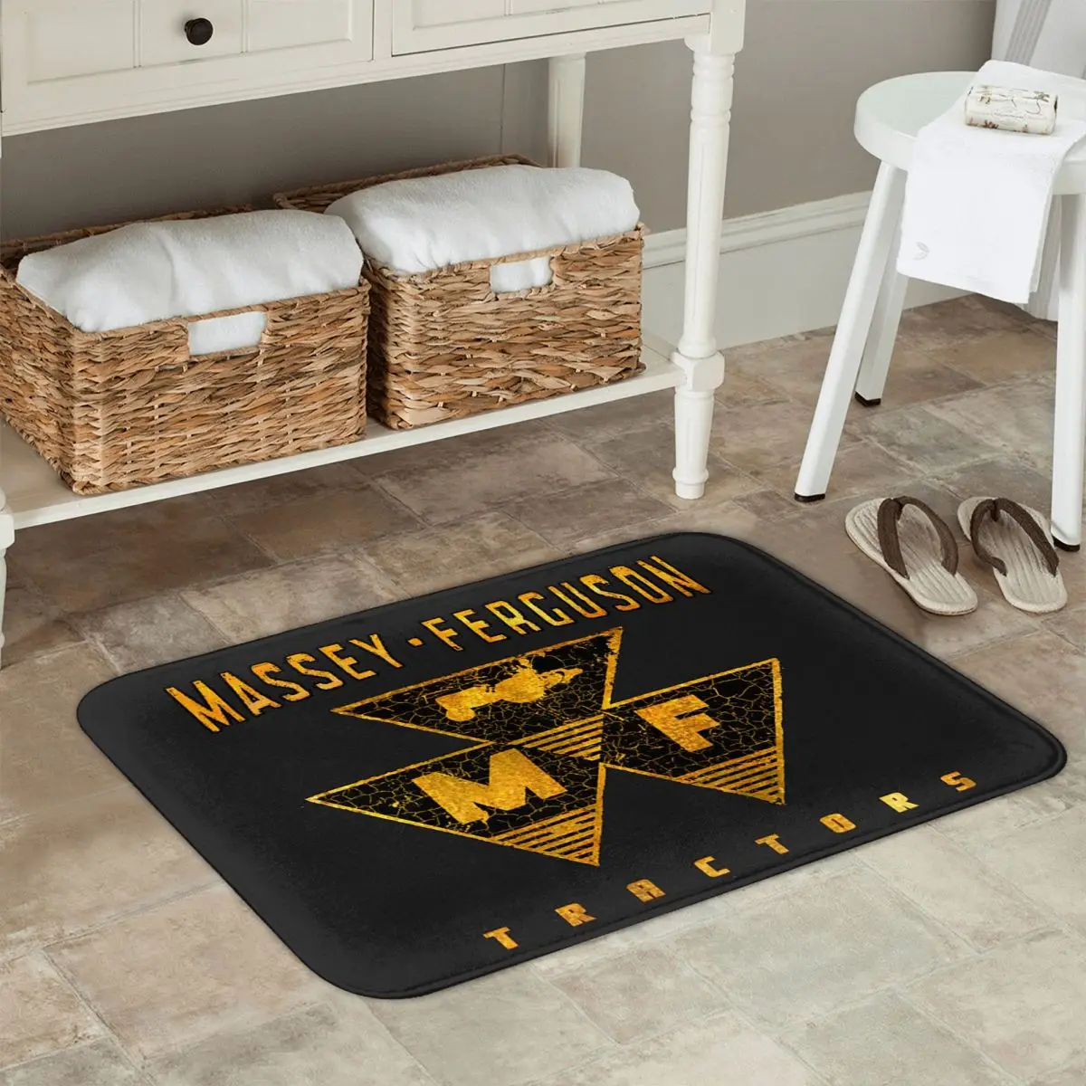 

Massey Ferguson Tractor USA Нескользящий коврик для пола, водостойкий маслостойкий ковер для кухни, входа, дома, спальни, коврики для ног