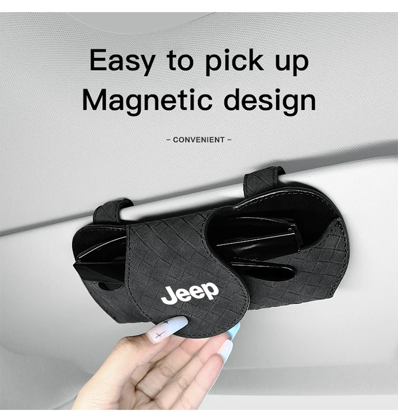 مشبك نظارات داخلية للسيارة ، واقي شمس ، حامل نظارات شمسية لسيارة جيب جراند شيروكي ، رانجلر جاك ، المصارع ، البوصلة ، المتمرد ، باتريو