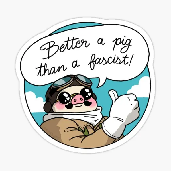 

Better A Pig Than A Fascist 5 шт. наклейки для фона бутылки с водой забавные наклейки Декор украшения бампер принт домашний милый