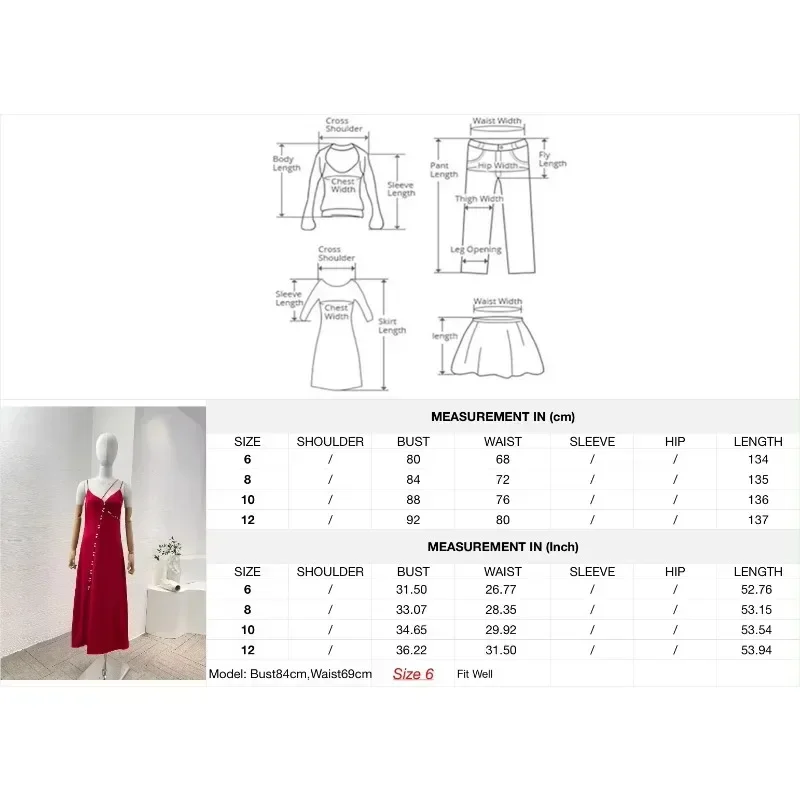 Cut Out Red Elegant Sleeveless High Quality Women Spaghetti Black Strap Midi Dress Metal Buckle Decoration