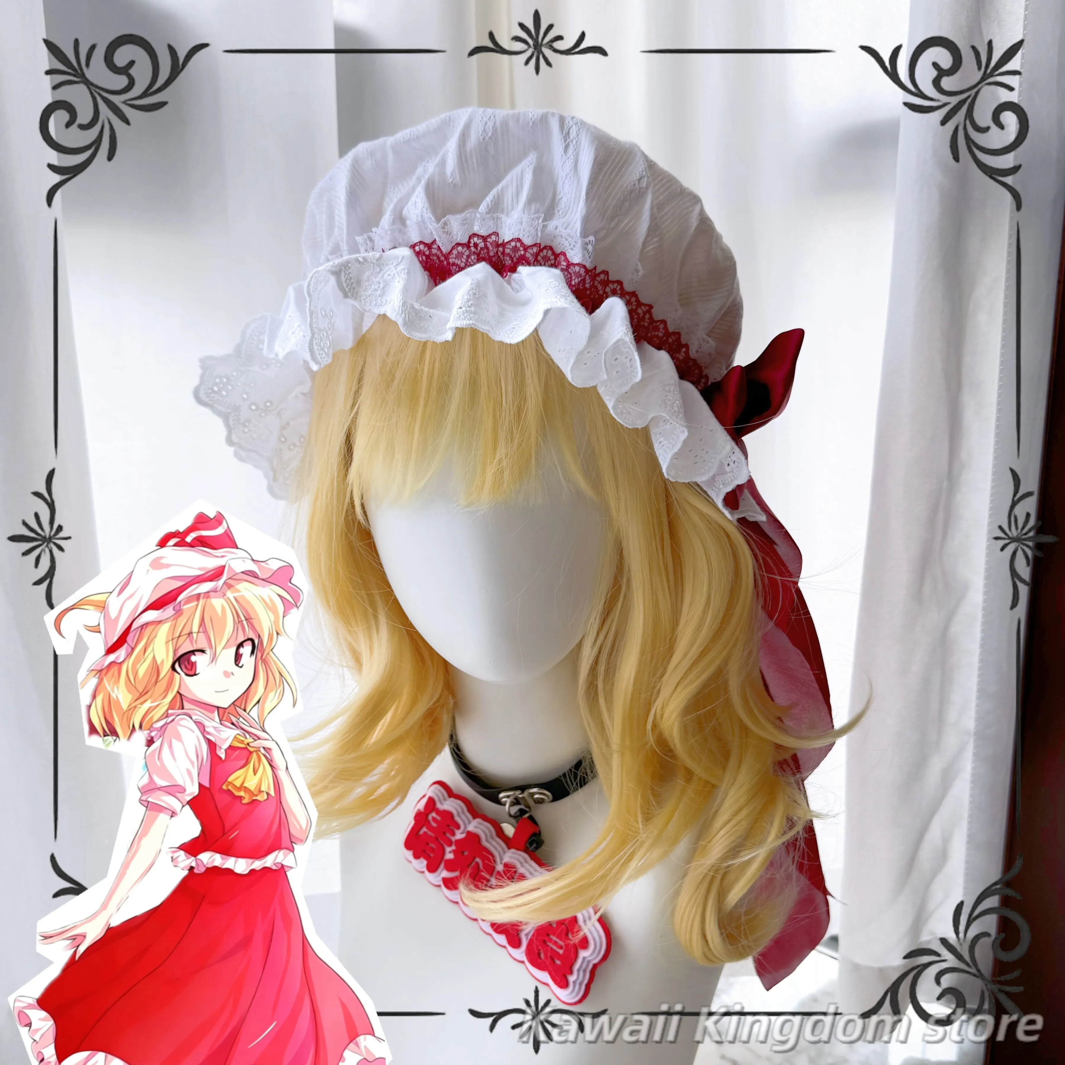 Touhou Project Flandre Scarlet Cosplay Hat Also Wearable for Daily Use  Anime Cosplay Halloween Mascot Student Fans Gift