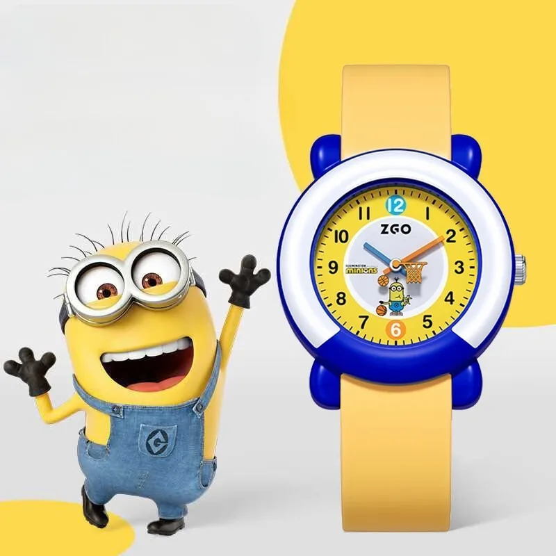 Nouvelle montre Minions tendance, cadran rond créatif, montre-bracelet de haute qualité pour garçons et filles, avec bracelet souple, cadeau d'anniversaire