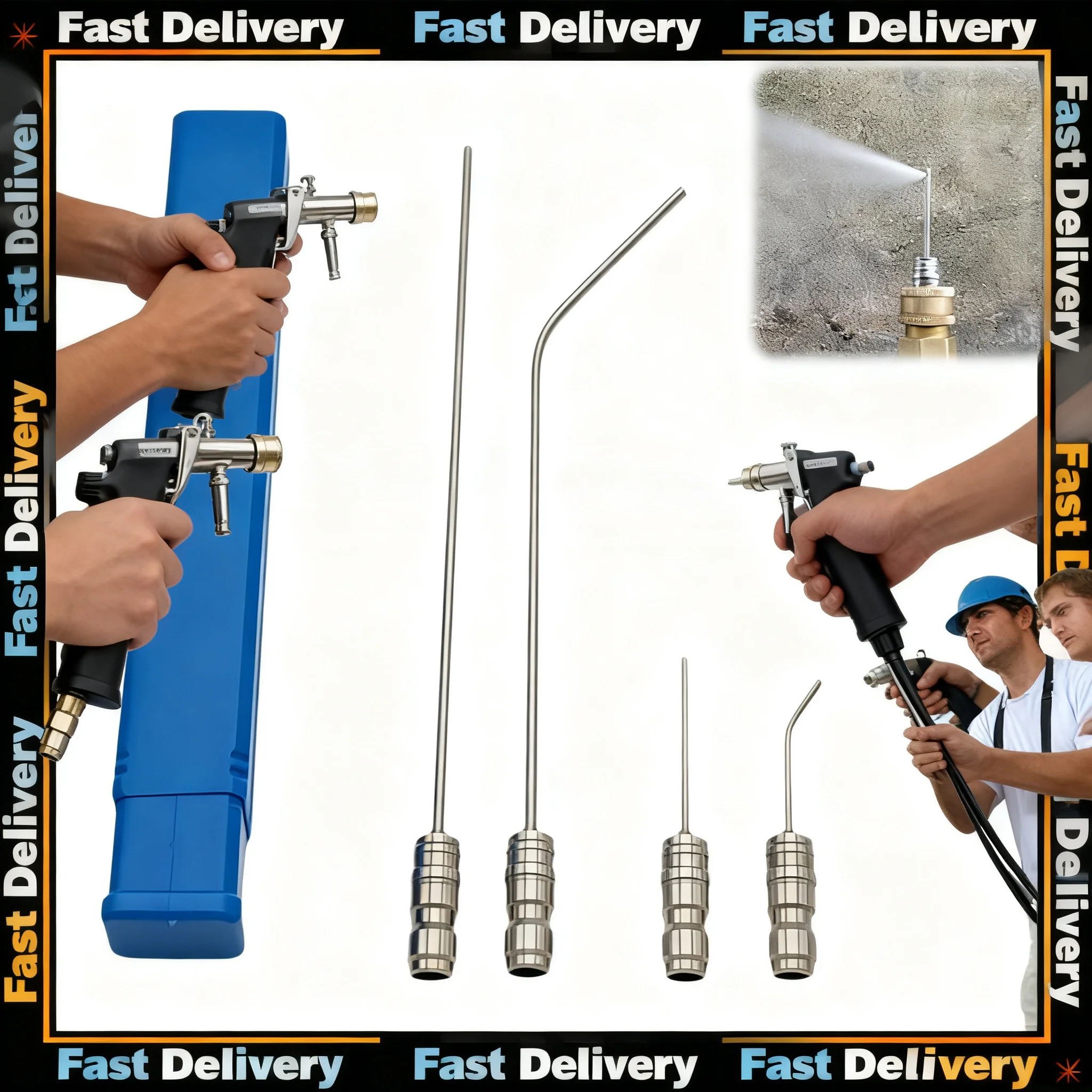 1/2set High Pressure Cleaning Needle Cleaning Machine Flush Kit for Hot Water Heater Appliances Washing Machines Washer Cleaning