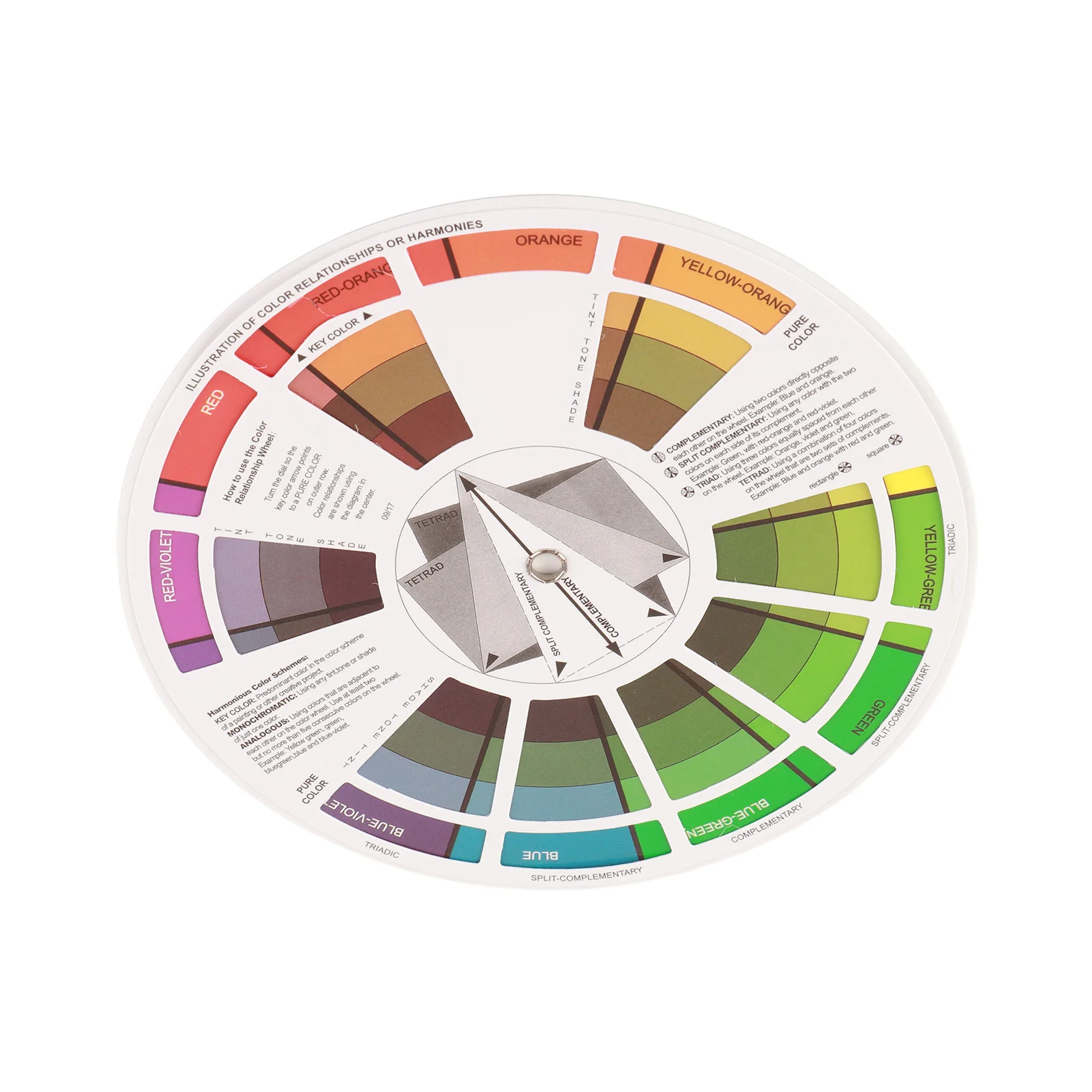 Color Wheel Chart Mix Color Guide Tattoo Pigment Mix Color Wheel for Permanent Eyebrow Lip Tattoo