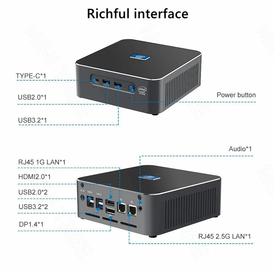 Intel NUC Mini PC Gamer i9 13900H processore 32GB DDR5 Dual 2.5G Lan Windows 11 Pro Desktop Gaming Mini Computer 2.5 "SSD WiFi6E