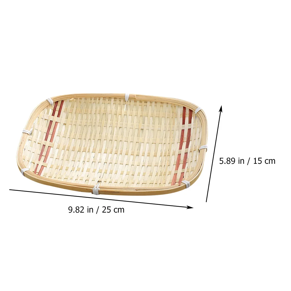 

Bamboo Snack Tray Dried Fruit Plate Exquisite Storage Dish Portable Candy Container For Picnic Style Housewarming Gift