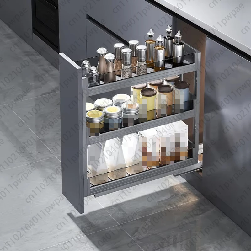 Kitchen Storage Basket Drawer 300*435*450mm, Soft-close Pull-out Spice Rack, Suitable for Home Use