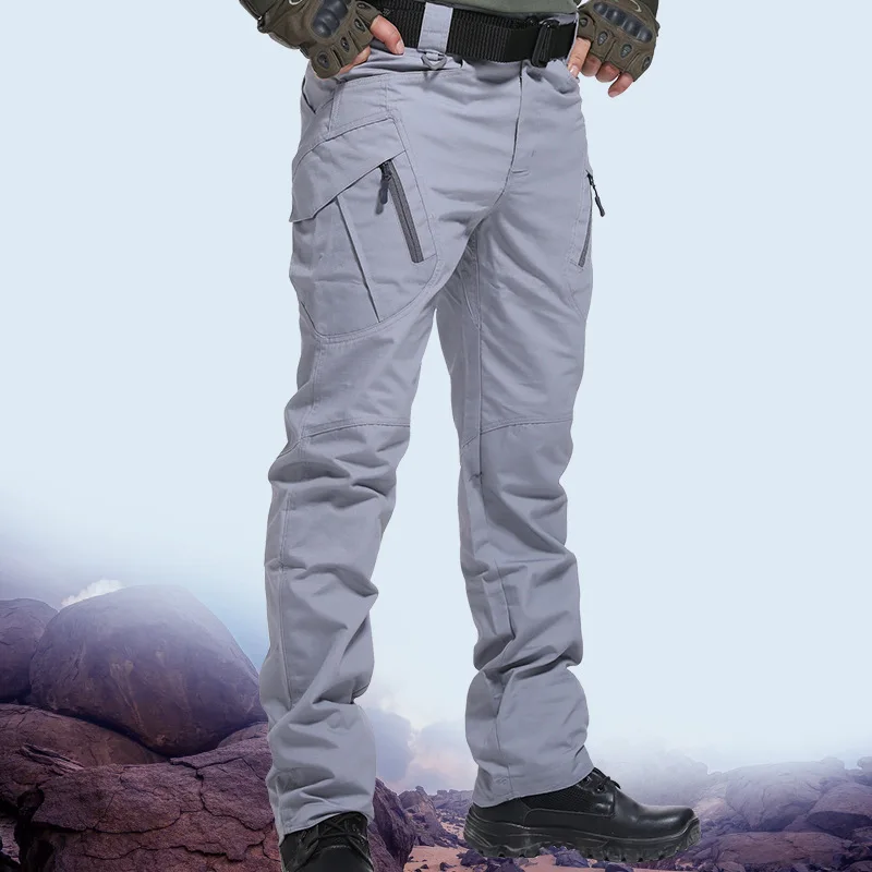 New Mens Tactical Pants Multiple Pocket Elasticity Military Urban Commuter Tacitcal Trousers Men Slim Fat Cargo Pant 5XL