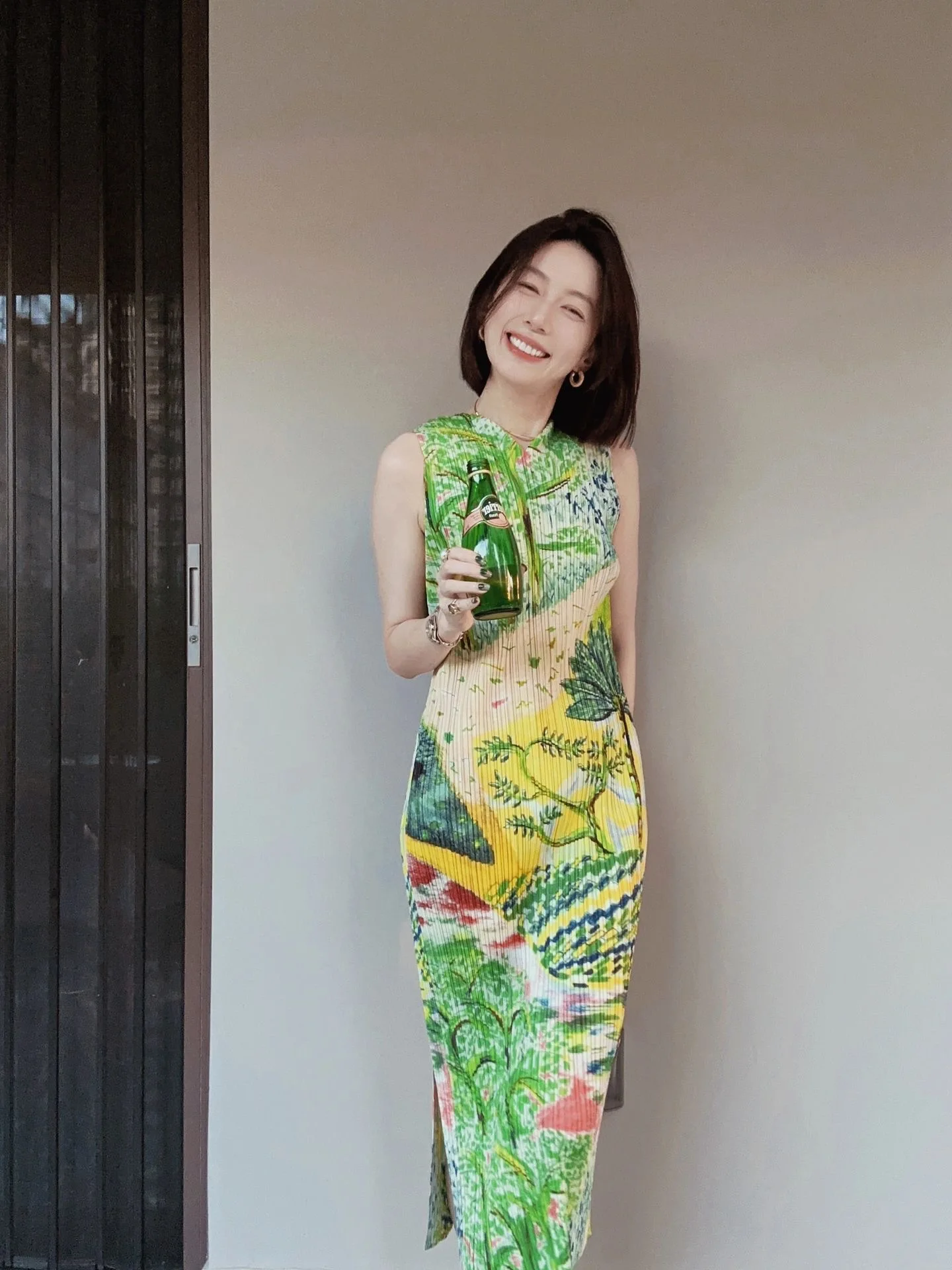 Vestido Ele con estampado floral y pliegues Svel round Ne adelgazante verano Dr Vintage Sle Commute adecuado H-Line Dr