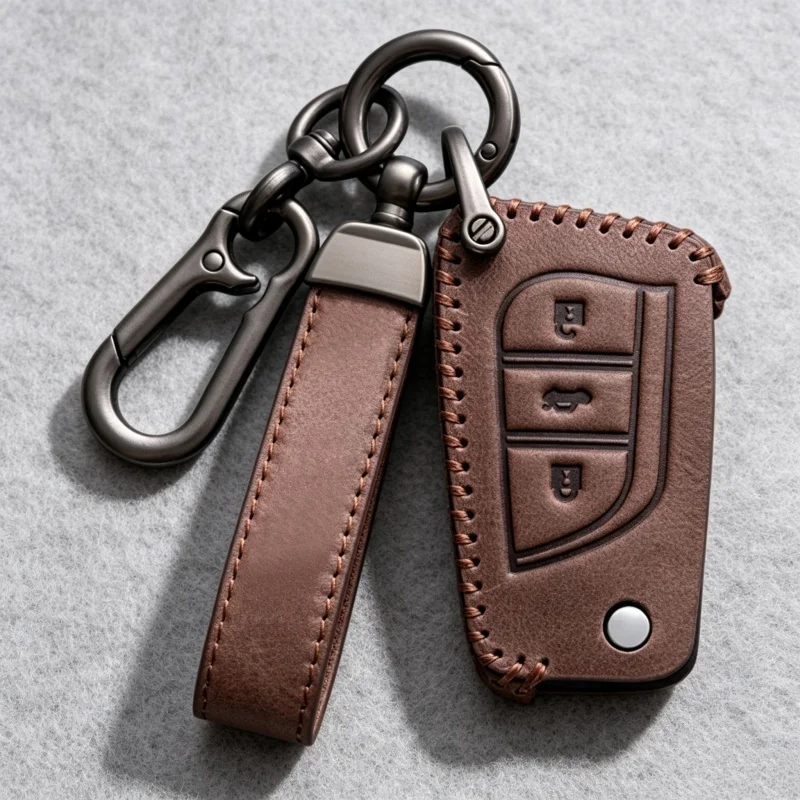 For Toyota RAV4 Levin Camry Reiz Highlander Corolla Yaris Verso Avensis Aygo Leather Cars Key Case Cover Shell Accessories