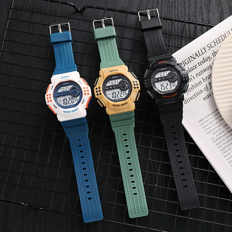 Unisex Electronic Watch, Single Eye Electronic Watch with Alarm Clock and Stopwatch Function, Luminous Casual Sports Watch