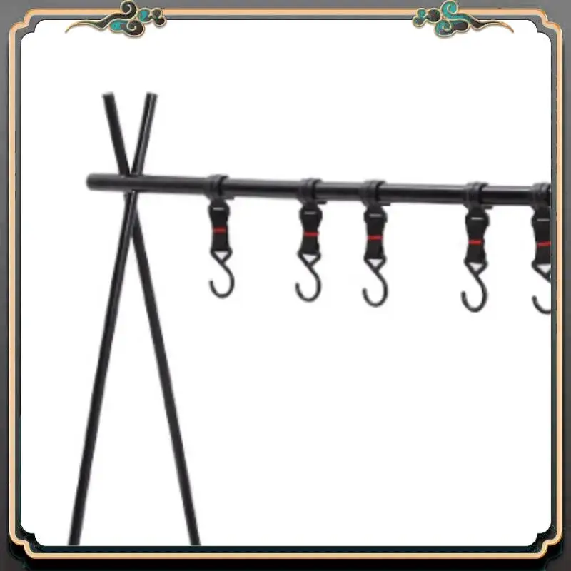 

Premium Frame+Net Bag Camping Rack Folding Ultra-Light Camping Tripod Travel Sundries Hanger