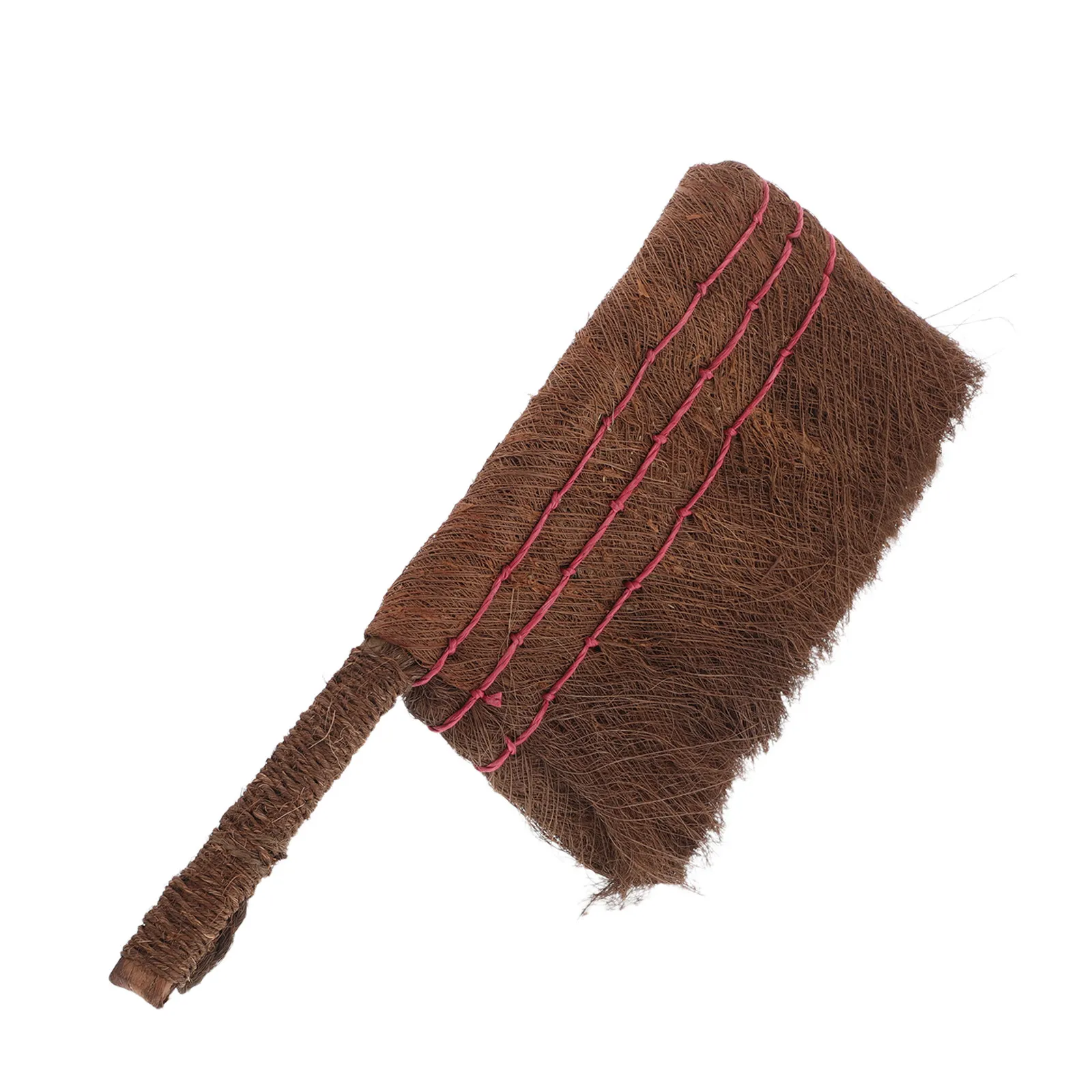 

Coconut Palm Fiber Woven Brush Ergonomic Handle for Flowerpot Cleaning Planter Scrubbing Vegetable Washing Bonsai Care Garden