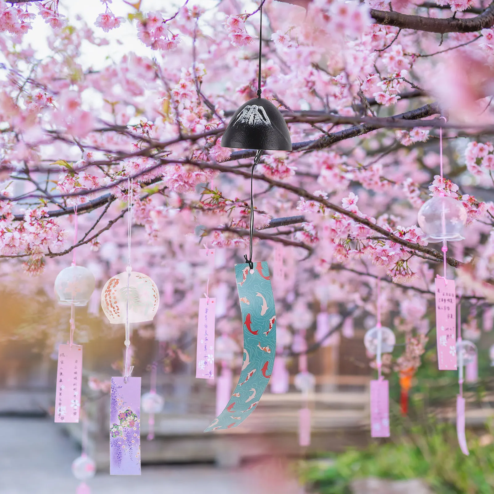 

Wind Chimes Black naments Hanging Decors Iron Creative Bells Home Office Relaxation Japanese Style Metal Wind Bells