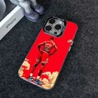 M-Michael J-Jordan Phone Case Phone Case IMD Color Silver Shell For IPhone 16 15 14 13 12 11 Pro Max Plus