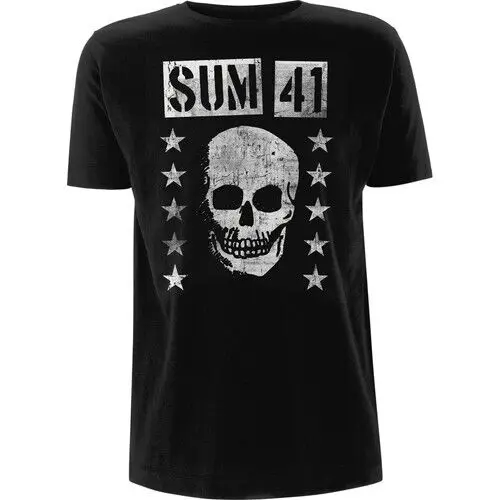 

Sum 41 Unisex T-Shirt Grinning Skull Y2K tops Unisex Summer Short Sleeve