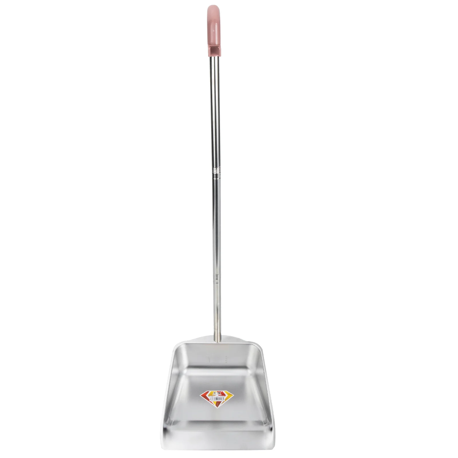 

Dustpan Cleaning Pan Stainless Steel Garbage Broom Sweeper Long Handle Set Lobby Outdoor Stand Indoor Up Metal Handheld Handled