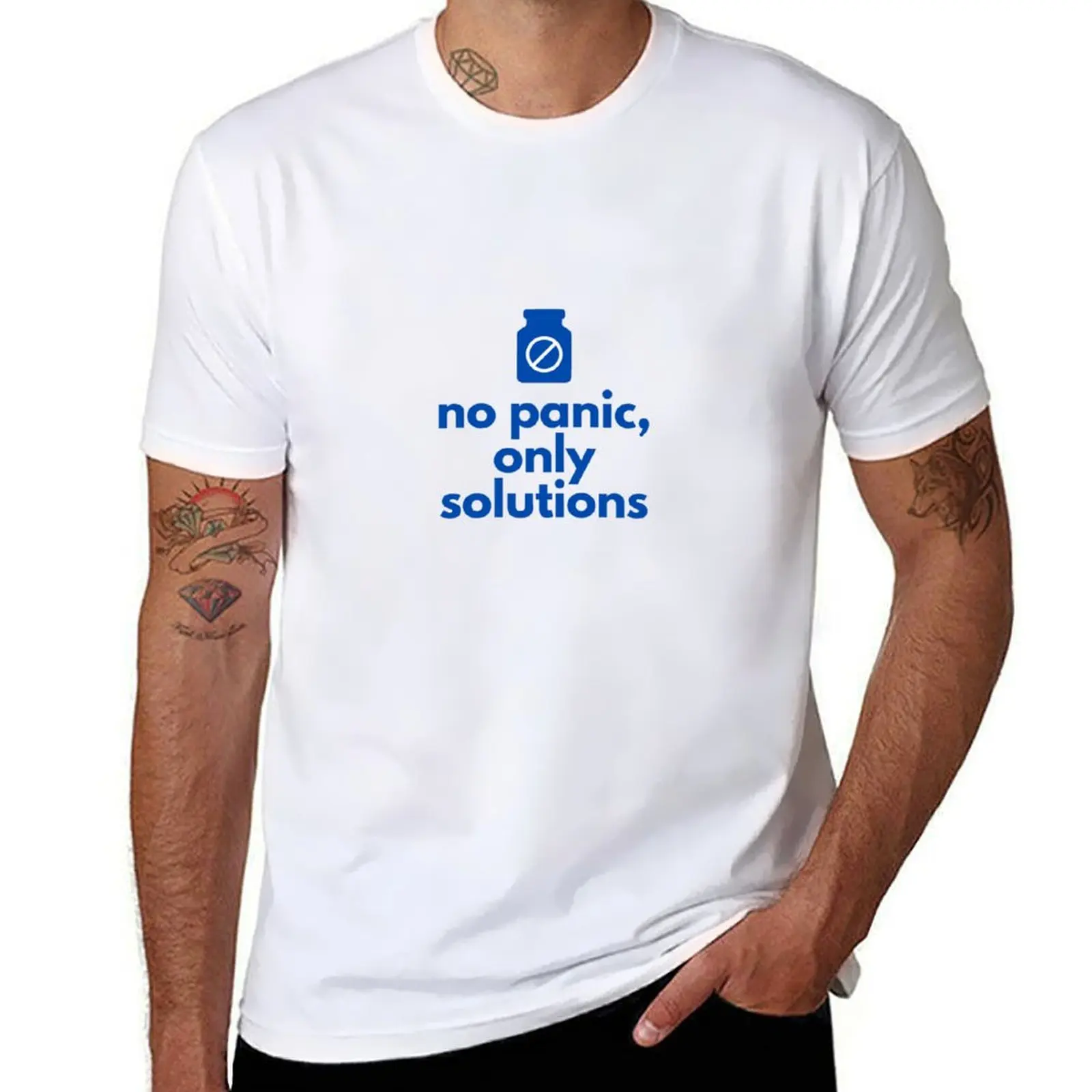 No panic, only solutions - Pandemic Legacy T-Shirt oversized plus sizes quick drying workout shirts for men