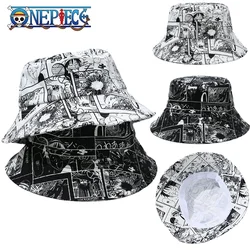 ONE PIECE Luffy Bucket Hat Summer Men Women Hawaii Fisherman Hat Fashion Hip Hop Street Panama Hat Outdoor Sun Cap Bob Hat Gift