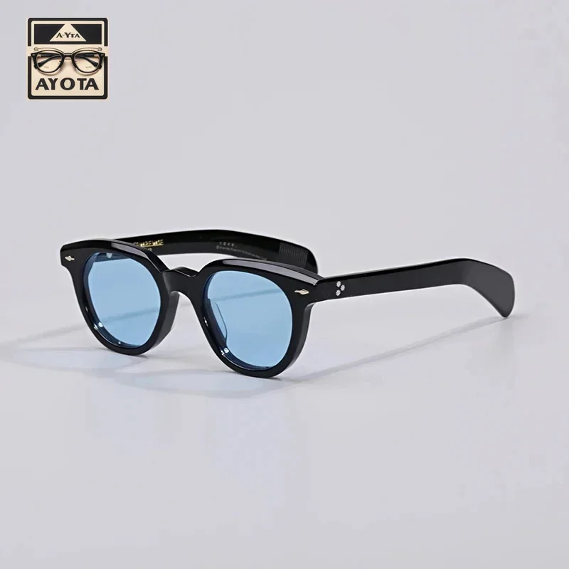 Fashion Sunglasses Men Women Luxury Brand Round Acetate Tortoiseshell Color UV400 Outdoor Handmade SUN GLASSES STANLEY KUBRICK