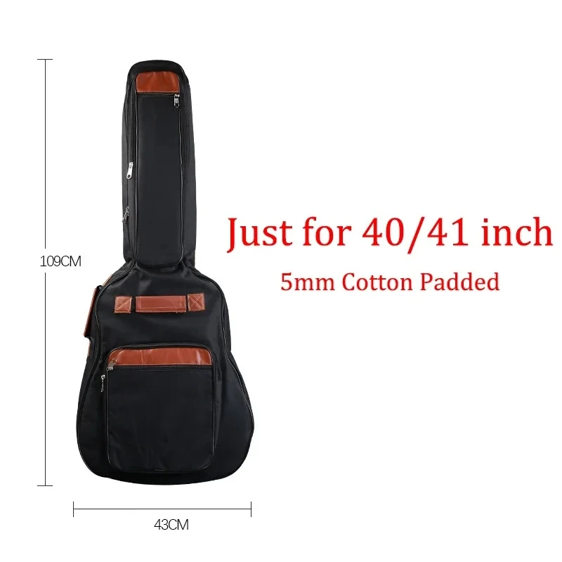 40/41inch Acoustic Guitar Bag Waterproof Material Travel Guitar Backpack Cover Durable Thick Cotton Pad Rucksack Wearable Bags