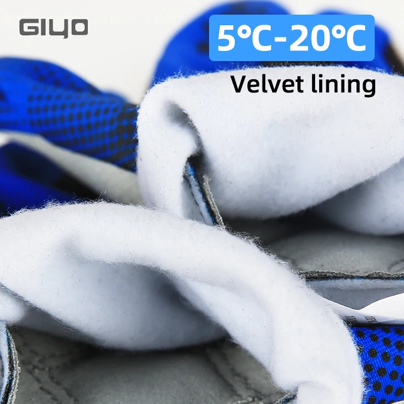 Bicycle Winter Thermal Full Finger Gloves MTB Road Bike Touch Screen Anti-skid Gloves Cycling Breathable Keep Warm Mittens