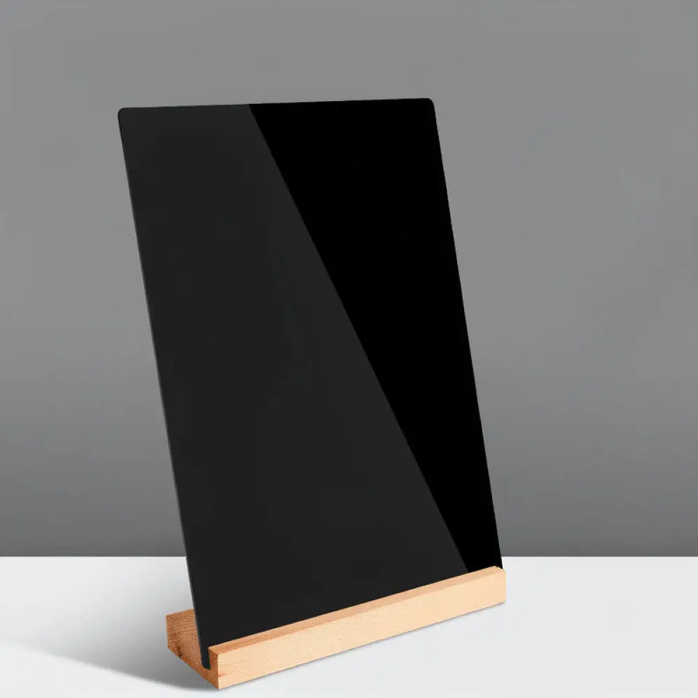 Reusable Acrylic Chalkboard Stand Desktop Menu Board Erasable Writing Display Sign For Cafe Restaurant Pricing Office Tools