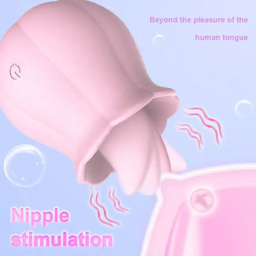 روز لعق دسار ألعاب جنسية هزازة ضد الماء للنساء الحلمة البظر محفز تهتز اللسان لعق البظر مصاصة ألعاب جنسية 18 + #3