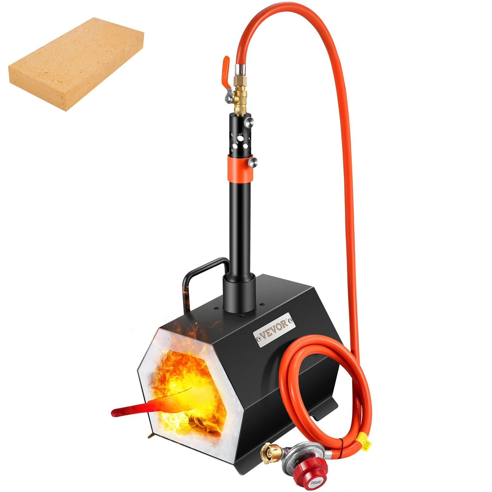 SucceBuy, herramienta portátil de un solo quemador de propano y fabricación de cuchillos, herramientas de forjado de Gas para herrero Farrier Forges de gran capacidad