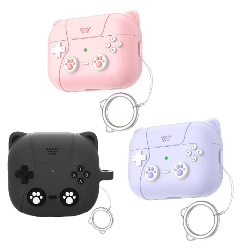 Silicone Earbuds Case for air-Pods 4 Earphones Cover Handheld Game Console Baby Skin Touch, Easy Clean Rubber