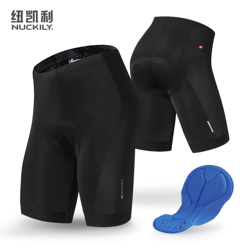 

NUCKILY Men's Cycling Shorts 3D Silicone Padded Breathable Anti-Slip High Elastic Reflective Quick Dry Bike Shorts for Road MTB