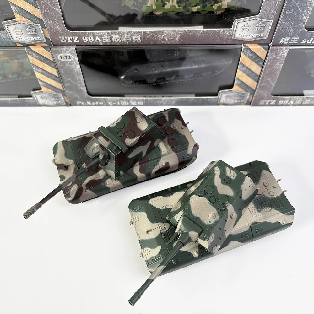 

1/72 Scale German E-100 Heavy Tank Rat Camouflage Painted Alloy Military Tank Model Collectible Toy Gift Souvenir Ornaments