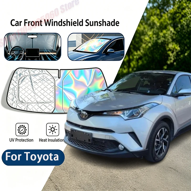 

For Toyota C HR AX20 2023-2026 2024 MK2 Car Sun Visor Auto Front Windshield Sunshade Heat Insulation Summer Cooling Accessories