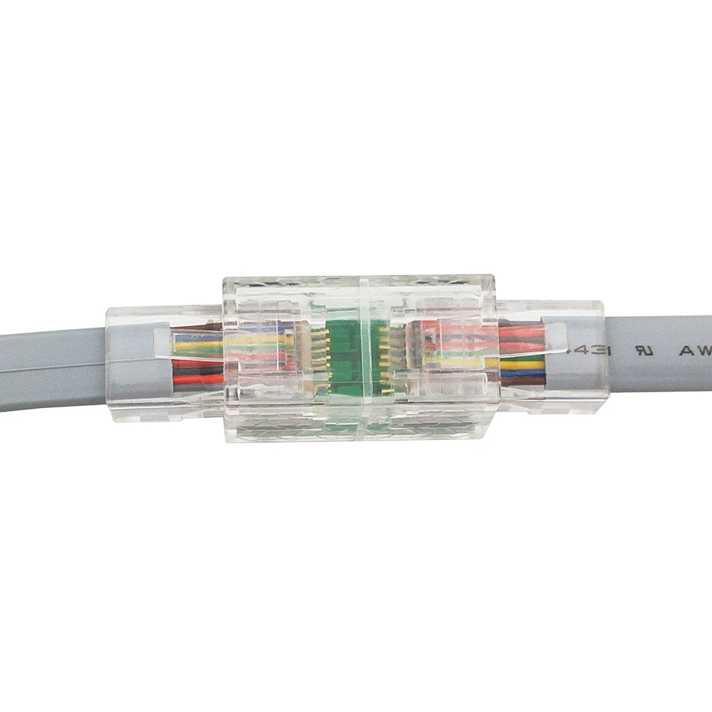 1PCS RJ45 Coupler Transparent shell 8P8C connector shielded For network cable extension