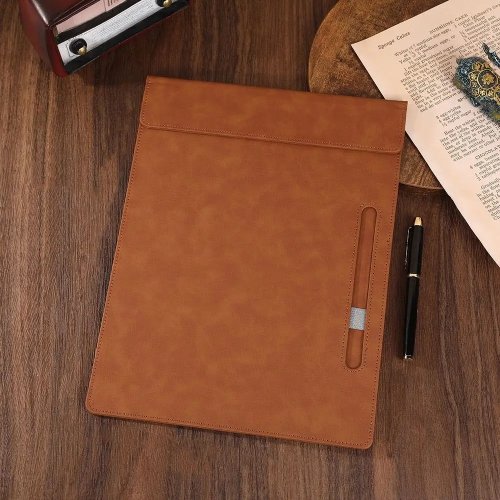Модная папка для файлов из искусственной кожи, магнитная папка для записей a4, водонепроницаемая портативная бумажная папка для офиса