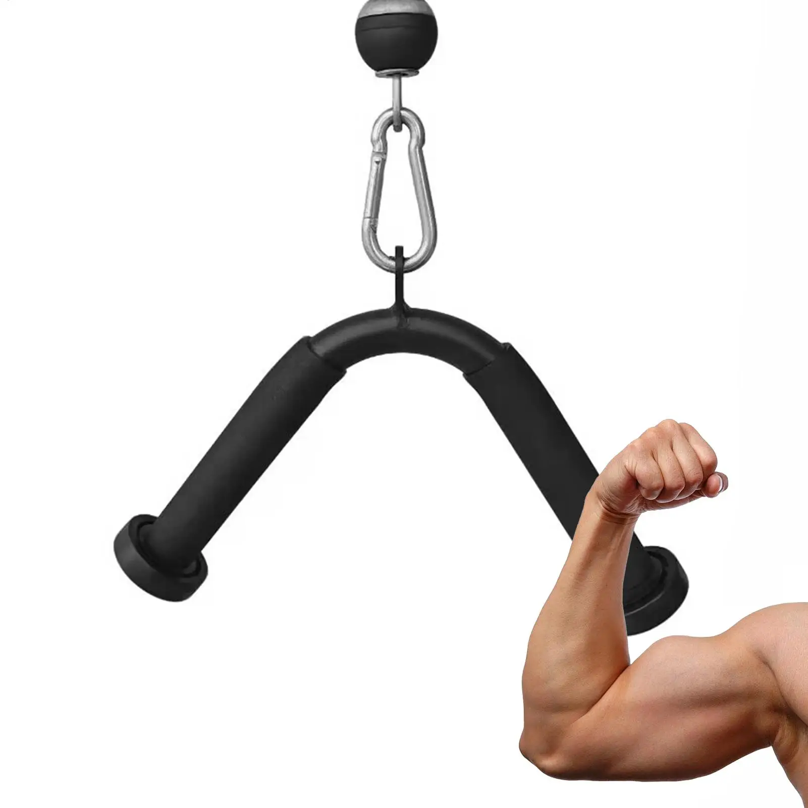 

Lat Pulldown Attachments Back Strength Training V-Bar Handle Arm Back Rowing Pulldown Handle For Women Men Doorway Garage Home