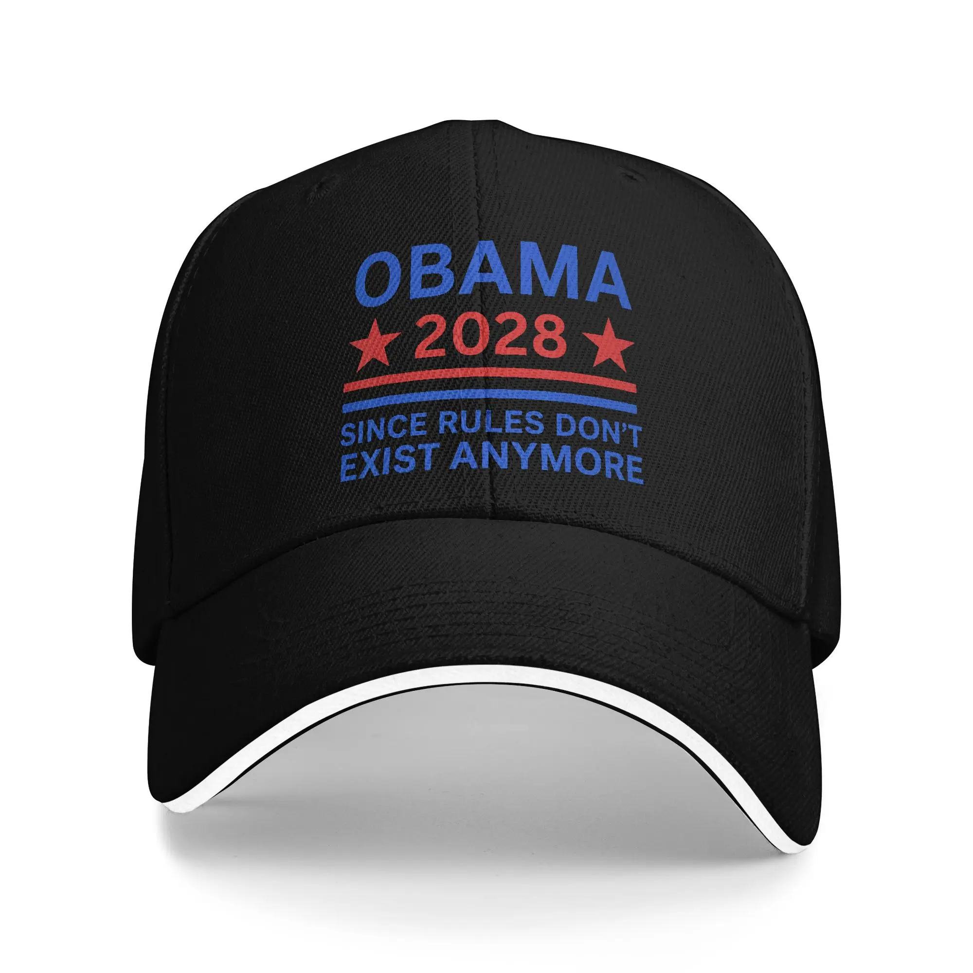 Obama 2028 Since Rules Don't Exist Anymore Baseball Cap  y2k Funny Hip Hop Hats Summer Men Women Outdoor Sports Snapback Cap